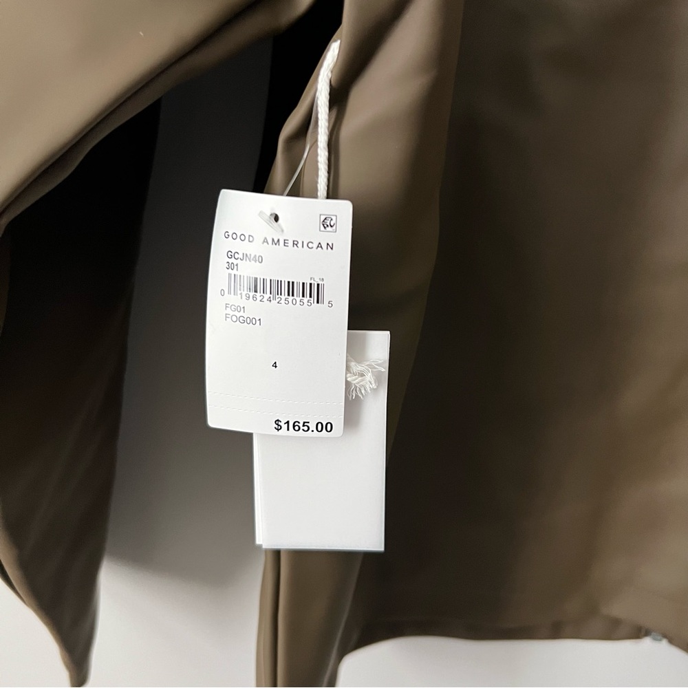 Good American Leather Chore Jacket in Fog - Picture 11 of 11